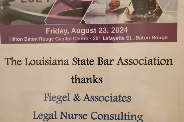 The LSBA CLE department provided us outstanding support and we are especially grateful for the opportunity to meet so many outstanding health care professionals."